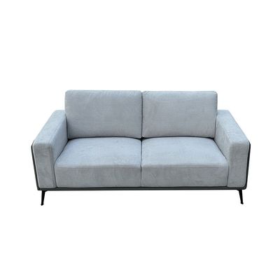 Vista 2-Seater Fabric Sofa - Warm Grey/Dark Grey